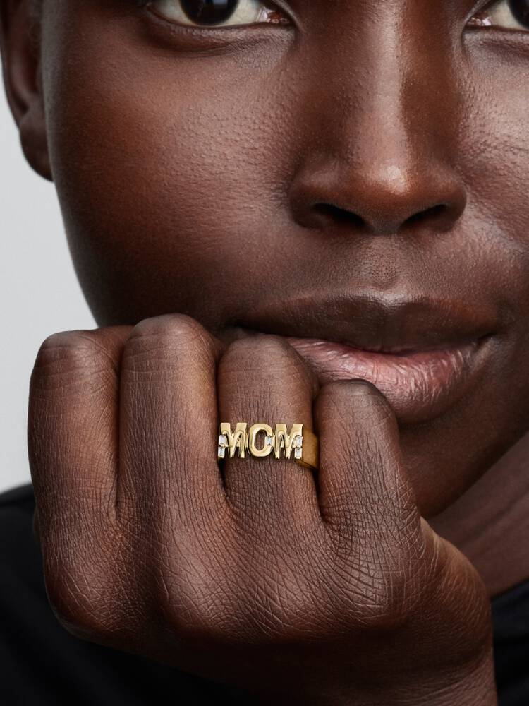 Siegelring Mom 14 Karat Vergoldung